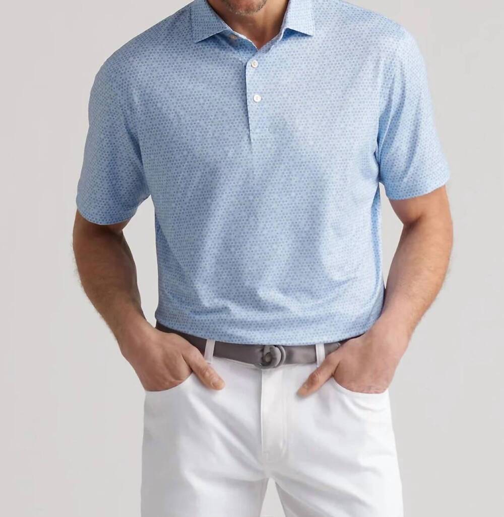 NEW PETER MILLAR ferdinand performance jersey polo in sky